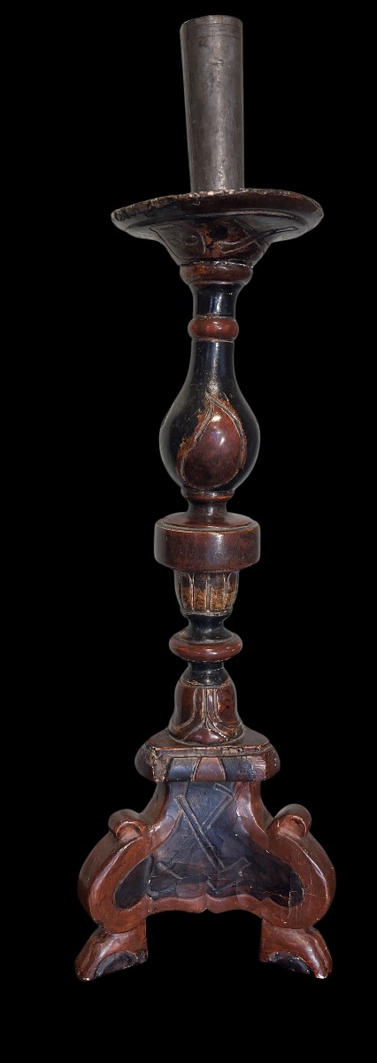 Bougeoir en bois 