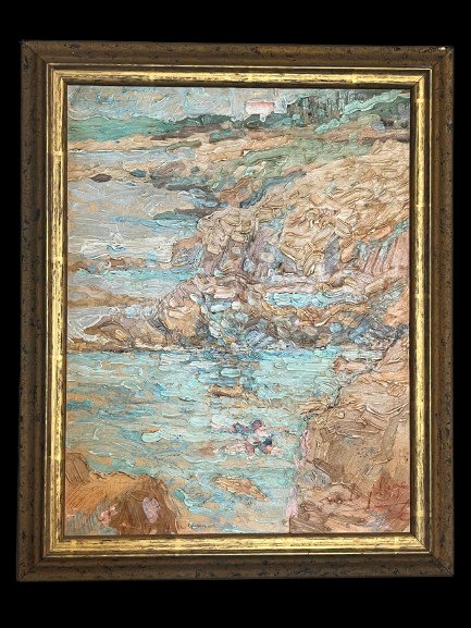 Peinture de paysage de plage