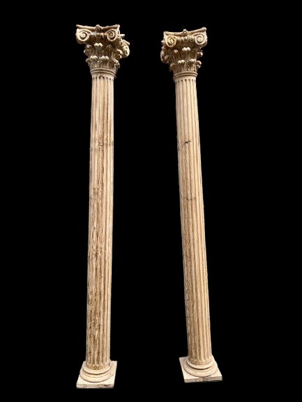 Paire de colonnes Louis XVI