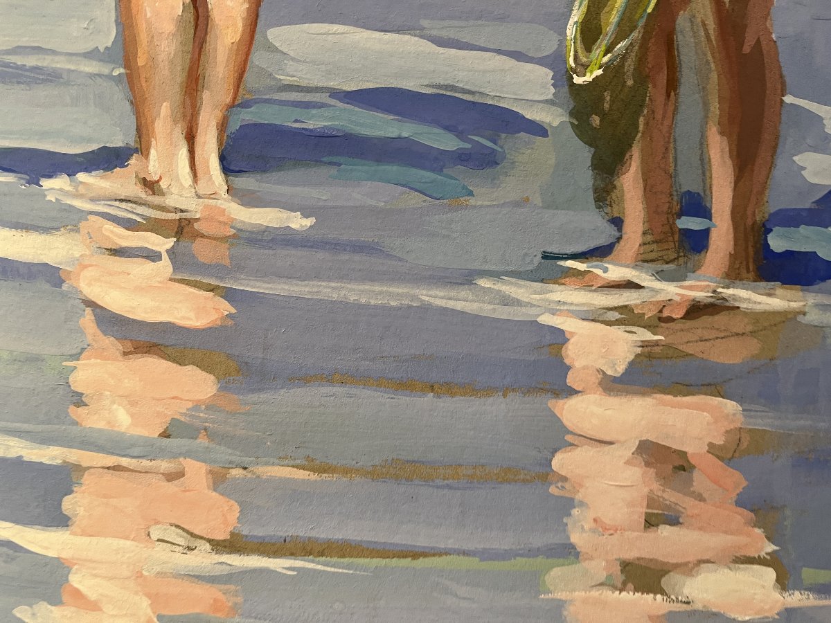 Painting Of Children At The Beach-photo-4