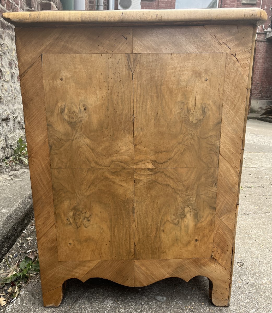 Curved Chest Of Drawers Made Of Walnut Veneer-photo-4
