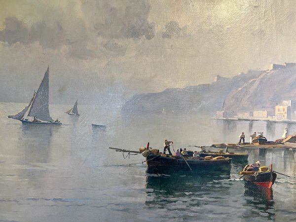 Tableau vue Napolitaine, peintre Nicolas de Corsi-photo-4