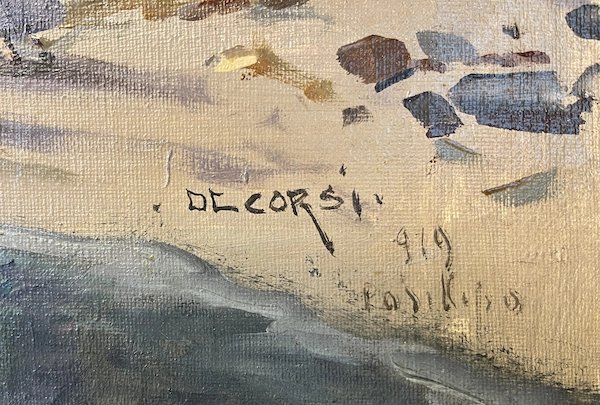 Tableau vue Napolitaine, peintre Nicolas de Corsi-photo-1