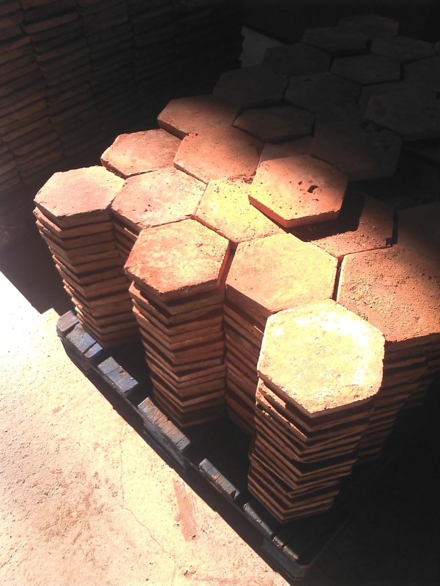18th Century Floor Tiles - Hexagons 16cm X 16cm-photo-4