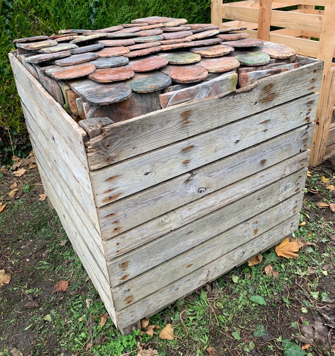 Burgundy Varnished Shell Tiles-photo-3