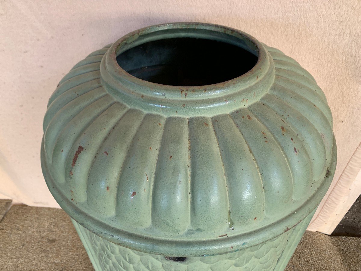 Vintage Parisian Trash Bin-photo-3