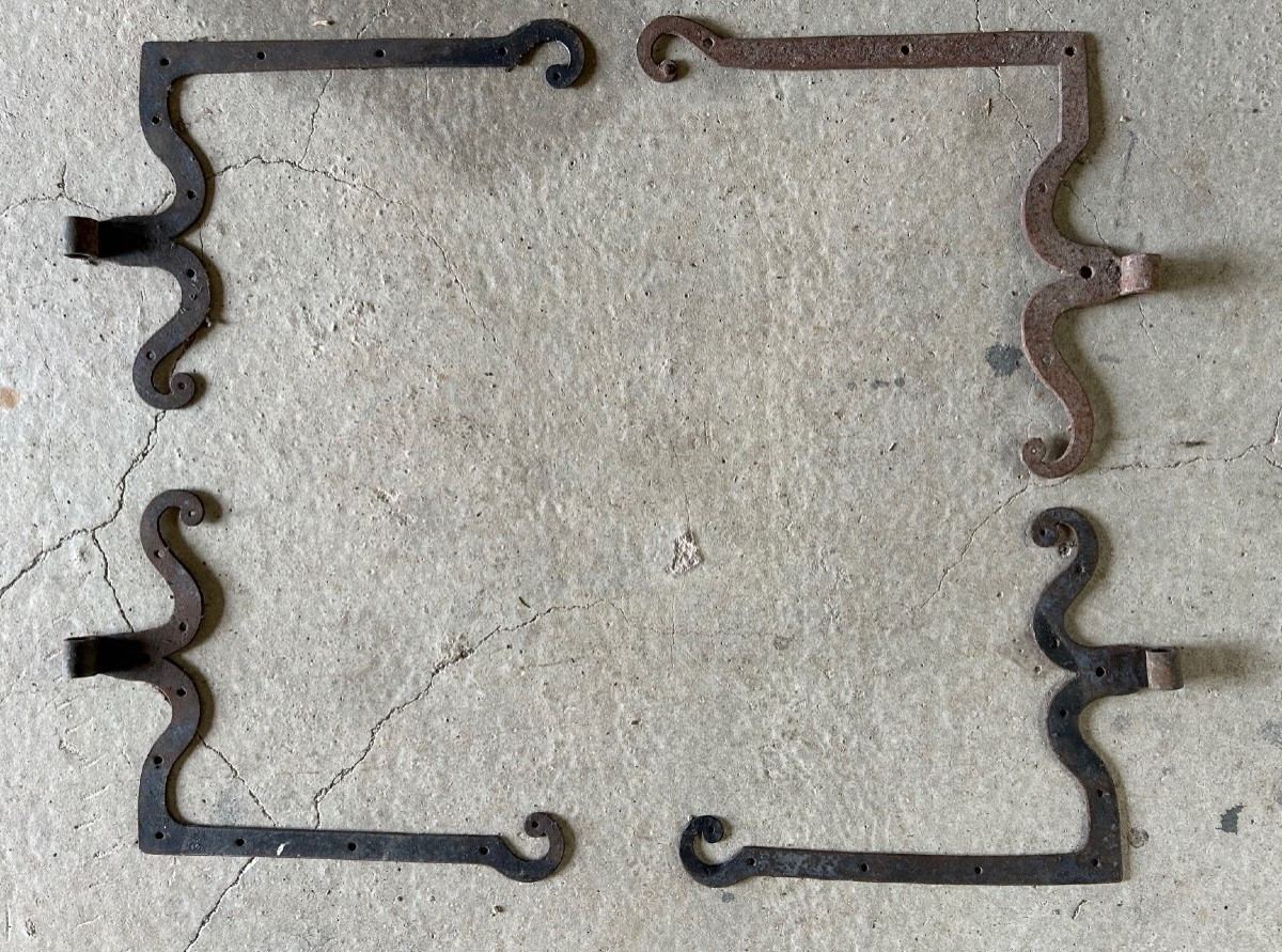 Antique Ironwork 18th Century  - Hinges With Frames For Windows, Shutters, Doors-photo-3