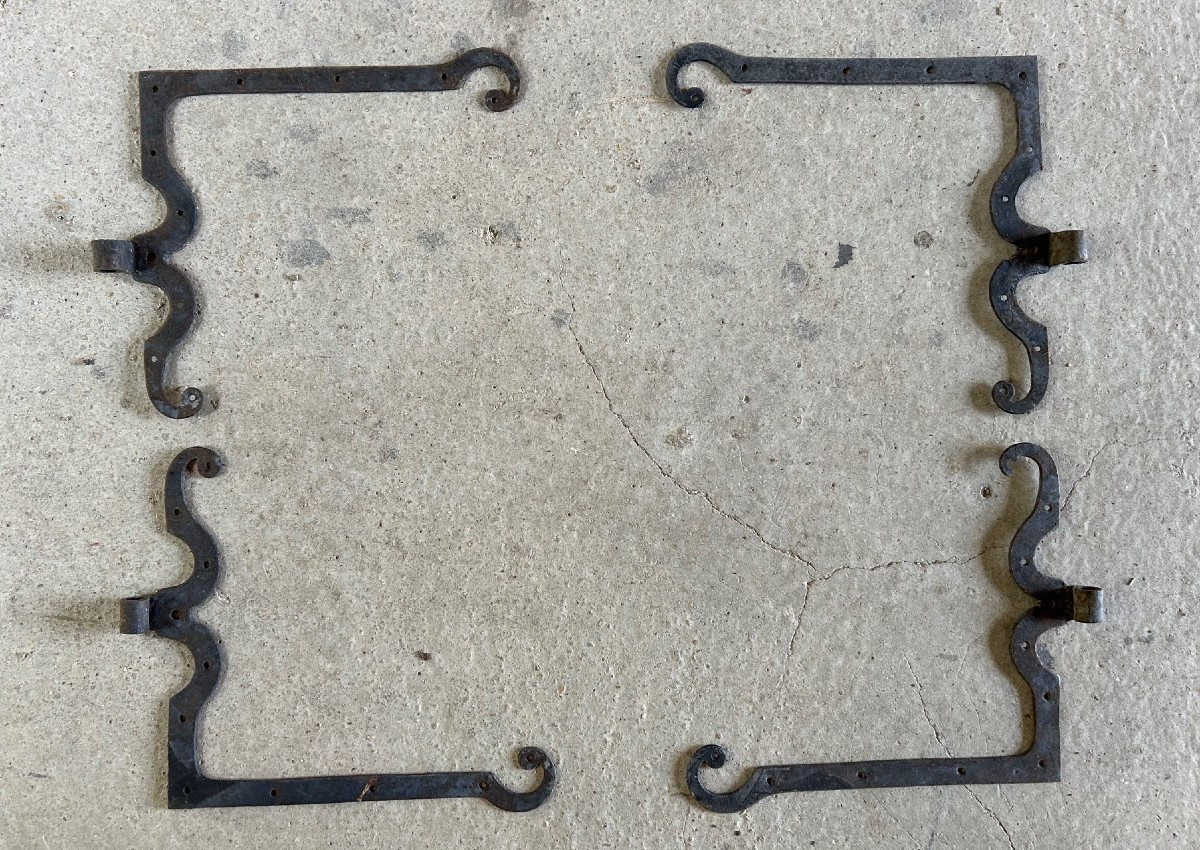 Antique Ironwork 18th Century  - Hinges With Frames For Windows, Shutters, Doors-photo-4