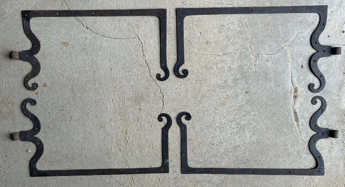 Antique Ironwork 18th Century  - Hinges With Frames For Windows, Shutters, Doors-photo-6