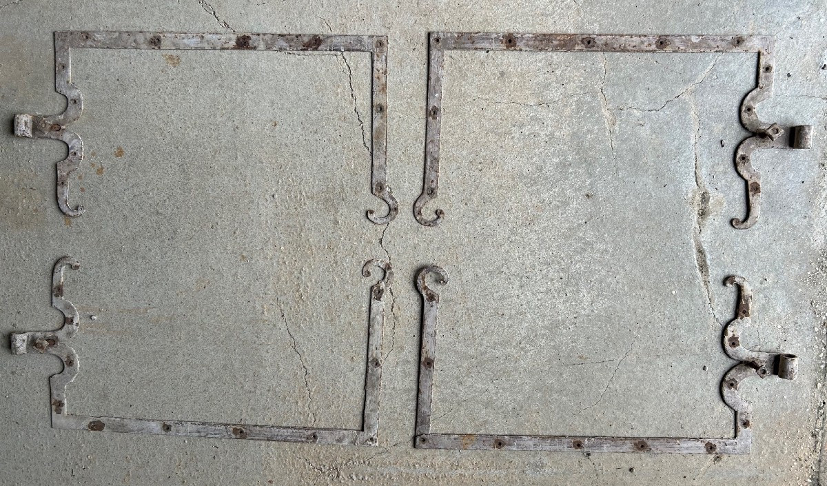 Antique Ironwork 18th Century  - Hinges With Frames For Windows, Shutters, Doors-photo-8