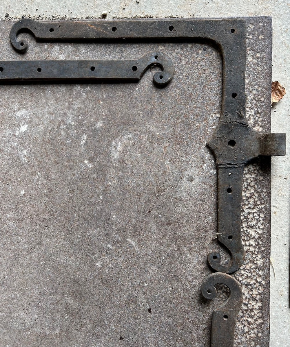 Old Ironwork - 18th Century - Hinges For Double Door Or Pair Of Wooden Shutters-photo-2