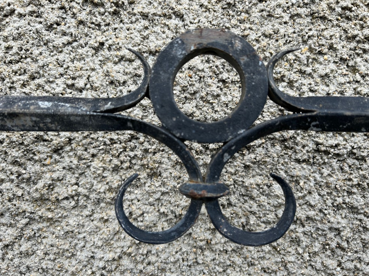 3 LARGES PANNEAUX DE FER FORGE - VERS 1880-photo-5