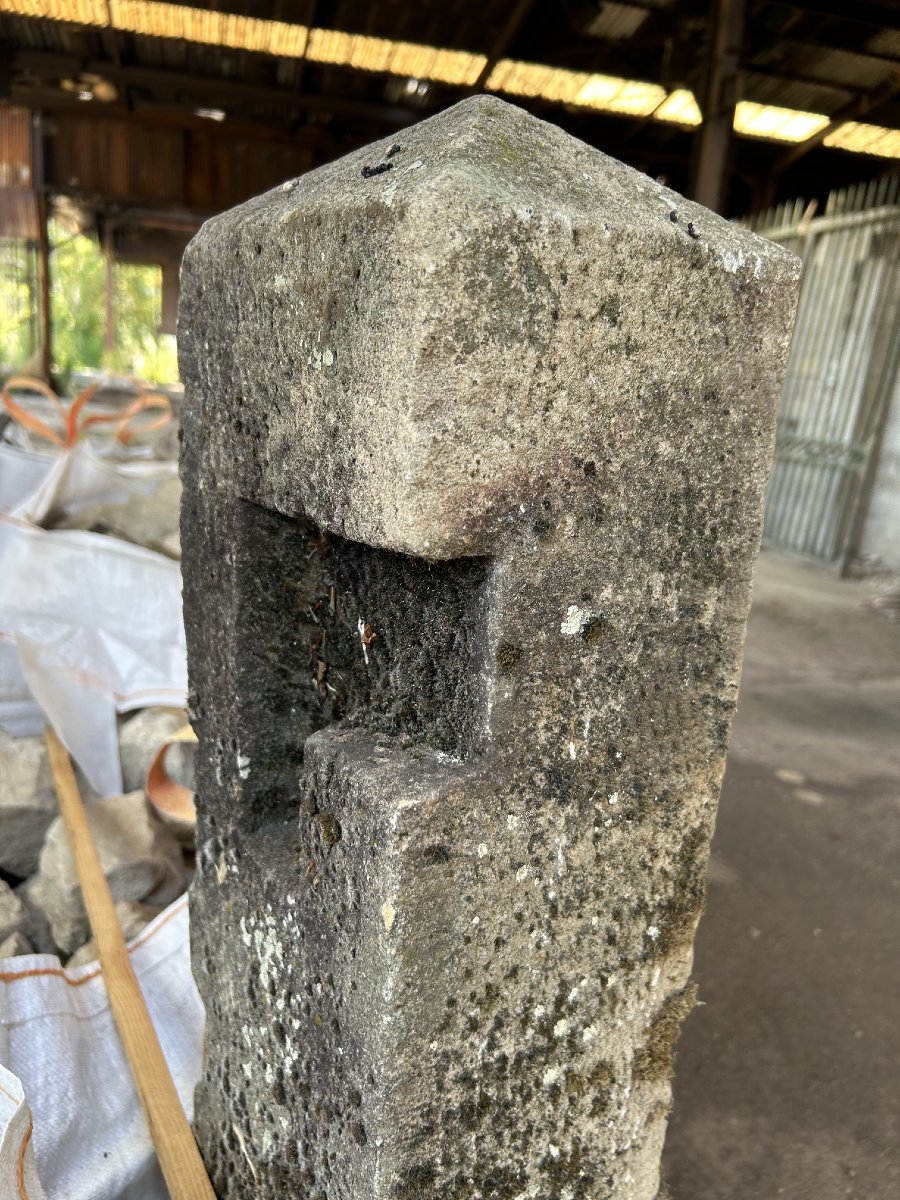 Set Of 10 Park Posts Made Of Vosges Sandstone—16th/17th Century-photo-3