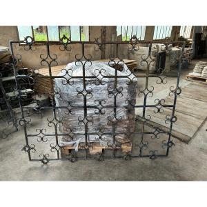 3 LARGES PANNEAUX DE FER FORGE - VERS 1880