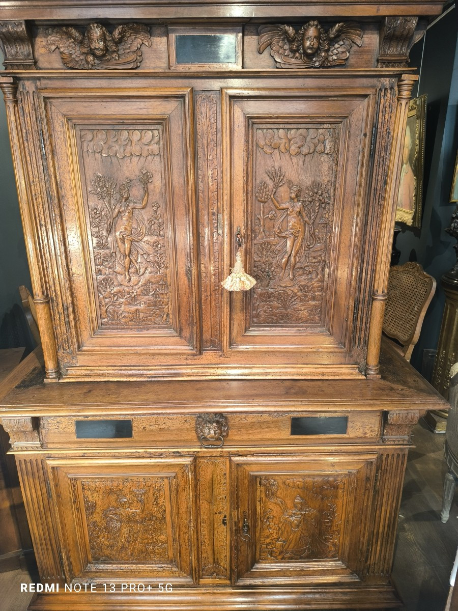 Renaissance Period Sideboard With Four Seasons Decor.