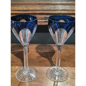 8 verres en cristal, modèle Bristol de St Louis.