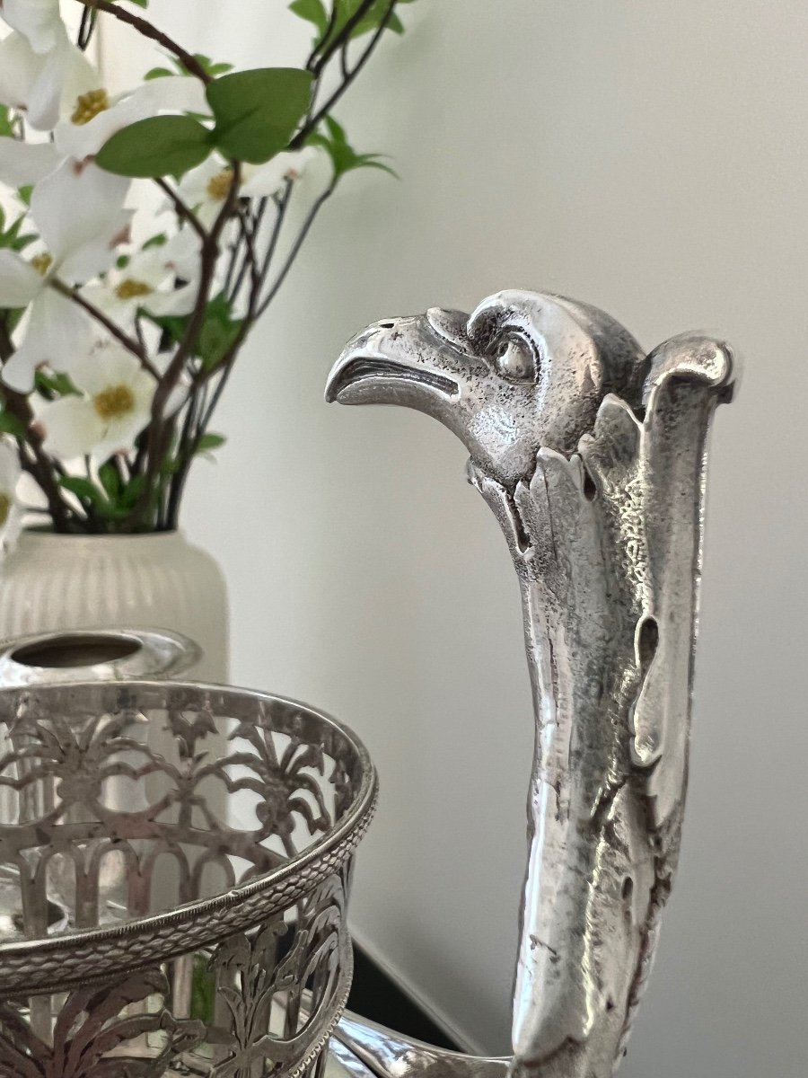 Ménagère en argent pour huile et vinaigre-photo-4