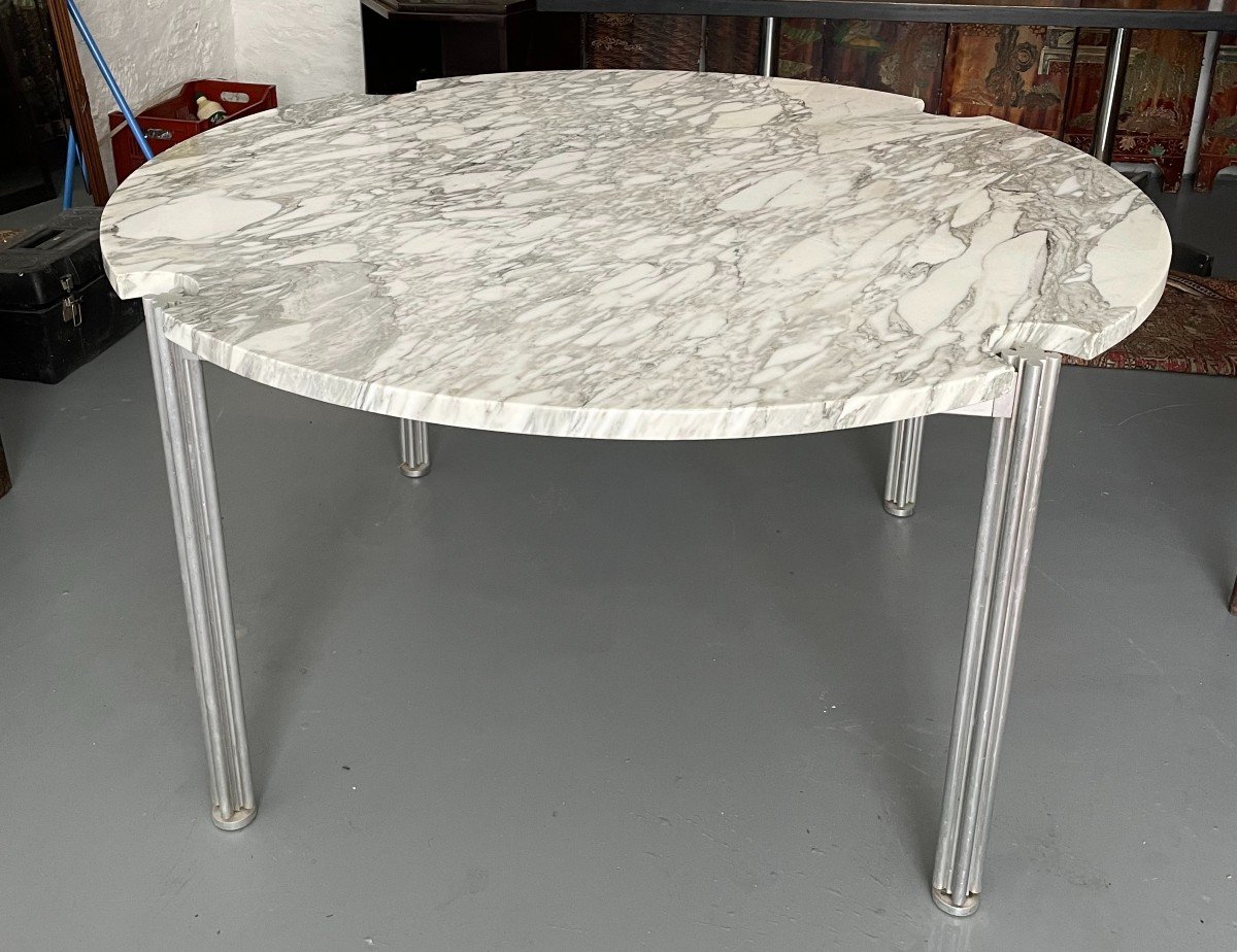 George Ciancimino (1928) International Furniture Designer Editor Calacatta Marble Circular Table 134 Cm -photo-1