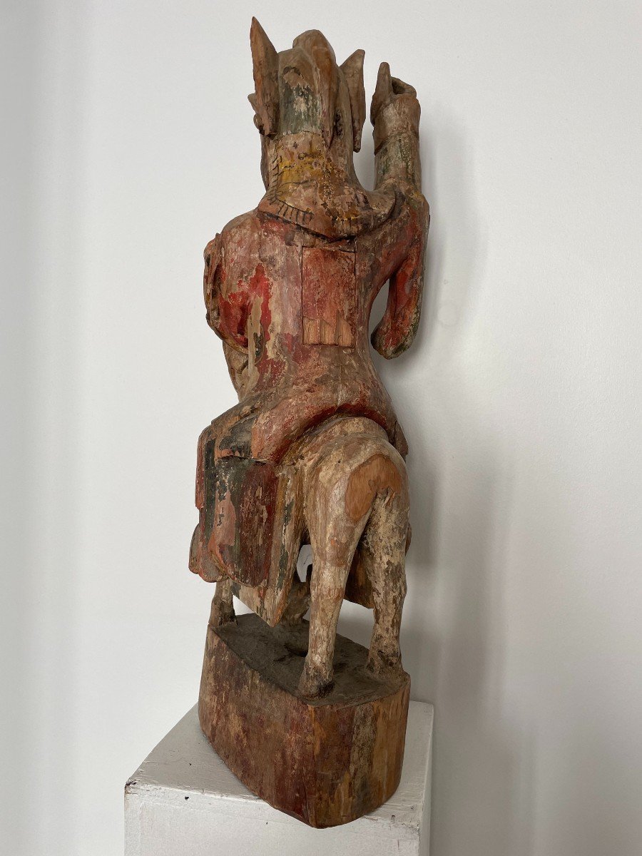 Zhang Guolao On His Donkey, Wooden Sculpture With Polychromy Highlights, China, Ming Dynasty-photo-4