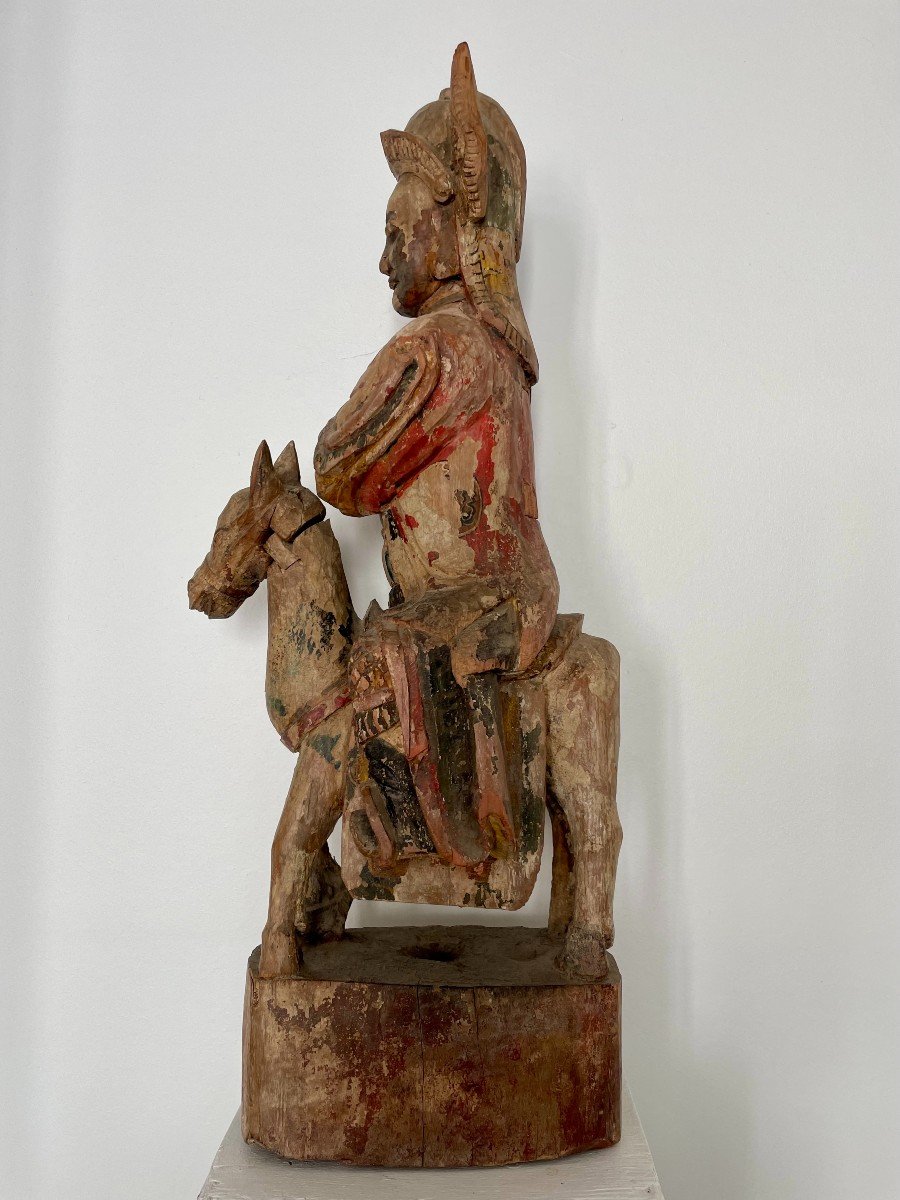 Zhang Guolao On His Donkey, Wooden Sculpture With Polychromy Highlights, China, Ming Dynasty-photo-6
