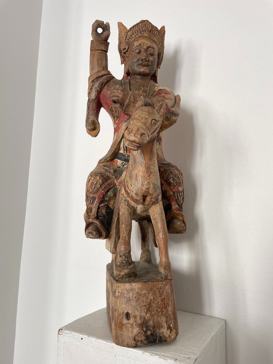 Zhang Guolao On His Donkey, Wooden Sculpture With Polychromy Highlights, China, Ming Dynasty-photo-7