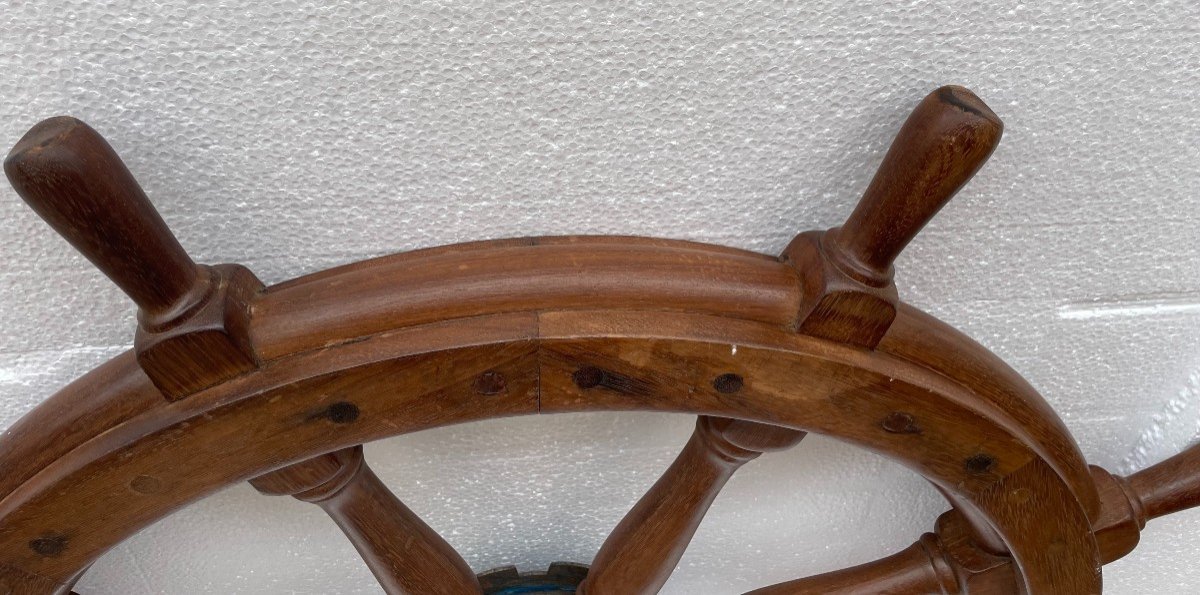 Important Naven Mahogany Wheel Bar With Eight Crank Pins. Diameter:116  Cm. Good Condition.-photo-1