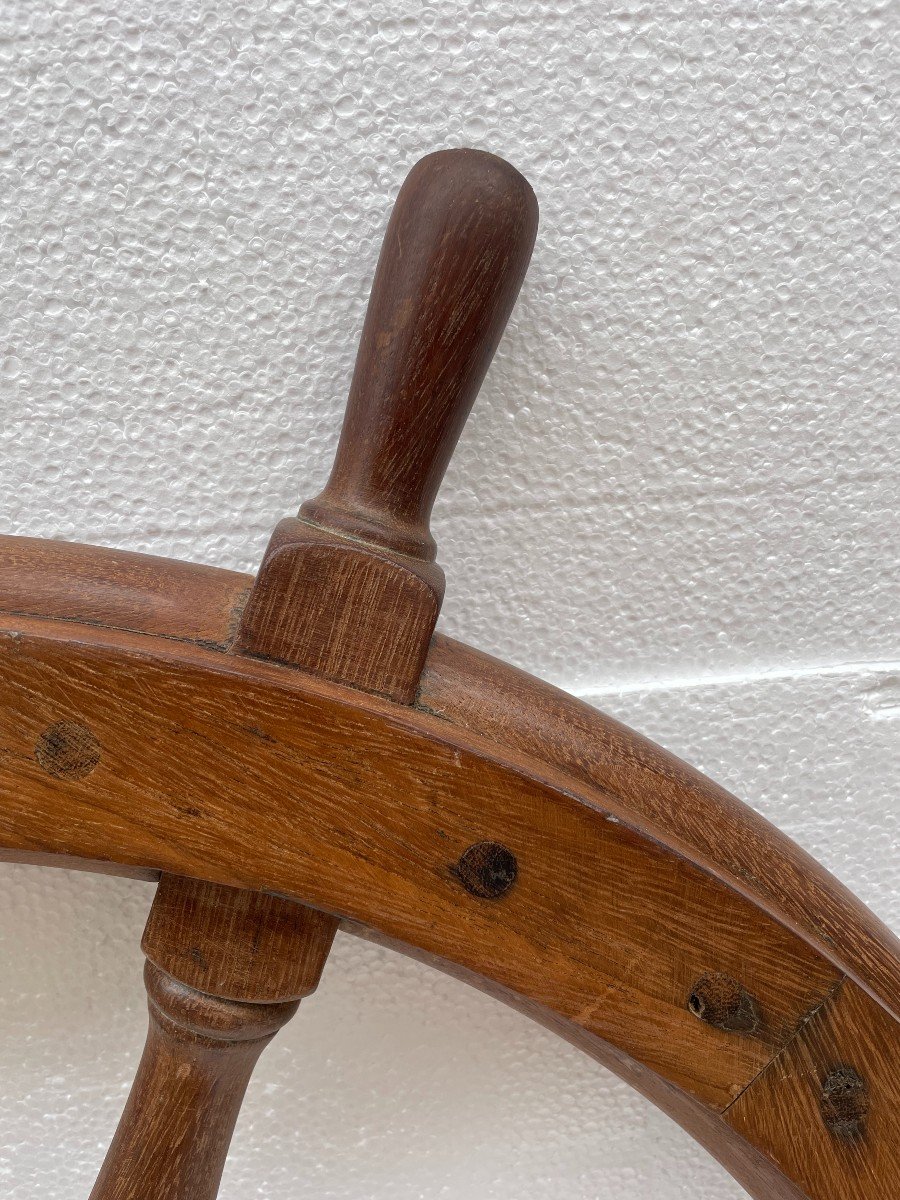 Important Naven Mahogany Wheel Bar With Eight Crank Pins. Diameter:116  Cm. Good Condition.-photo-8