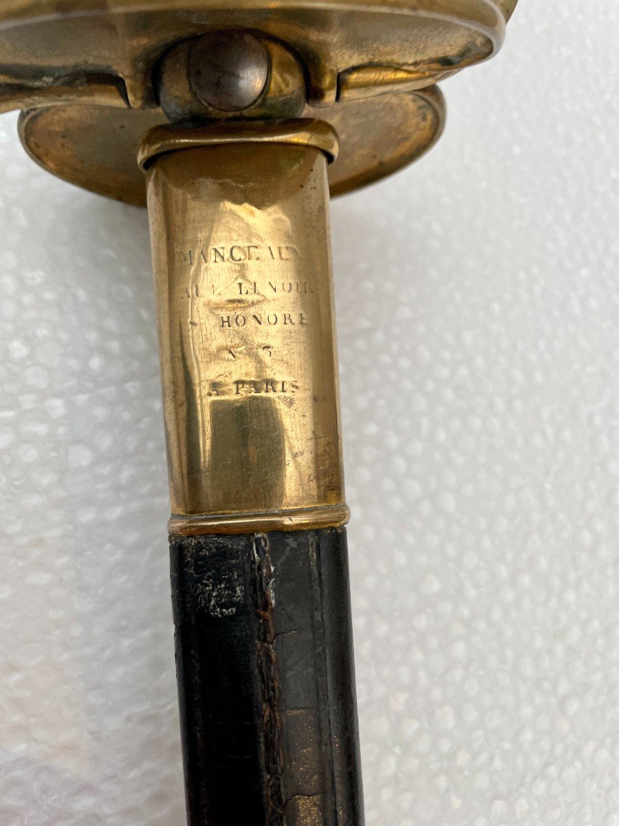 Épée de récompense modèle d'officier 1816, par Manceaux à Paris, Restauration Louis XVIII 1823 XIXème 19ème -photo-6