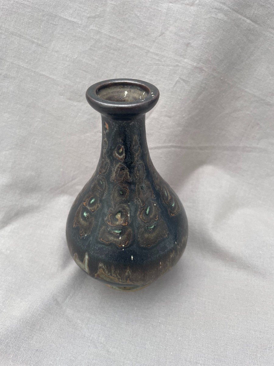 Odetta - Hb Quimper Vase Soliflore En Céramique H : 15 Cm Art Déco  1925-1930 N°396  XXème -photo-4