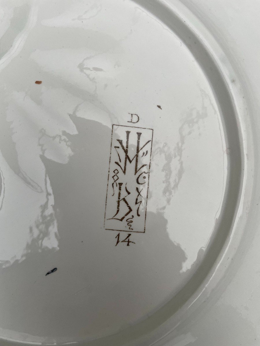 Bordeaux, Manufacture Vieillard Et Eugène Millet (1819-1879): Glazed Earthenware Plate With Dice-photo-4