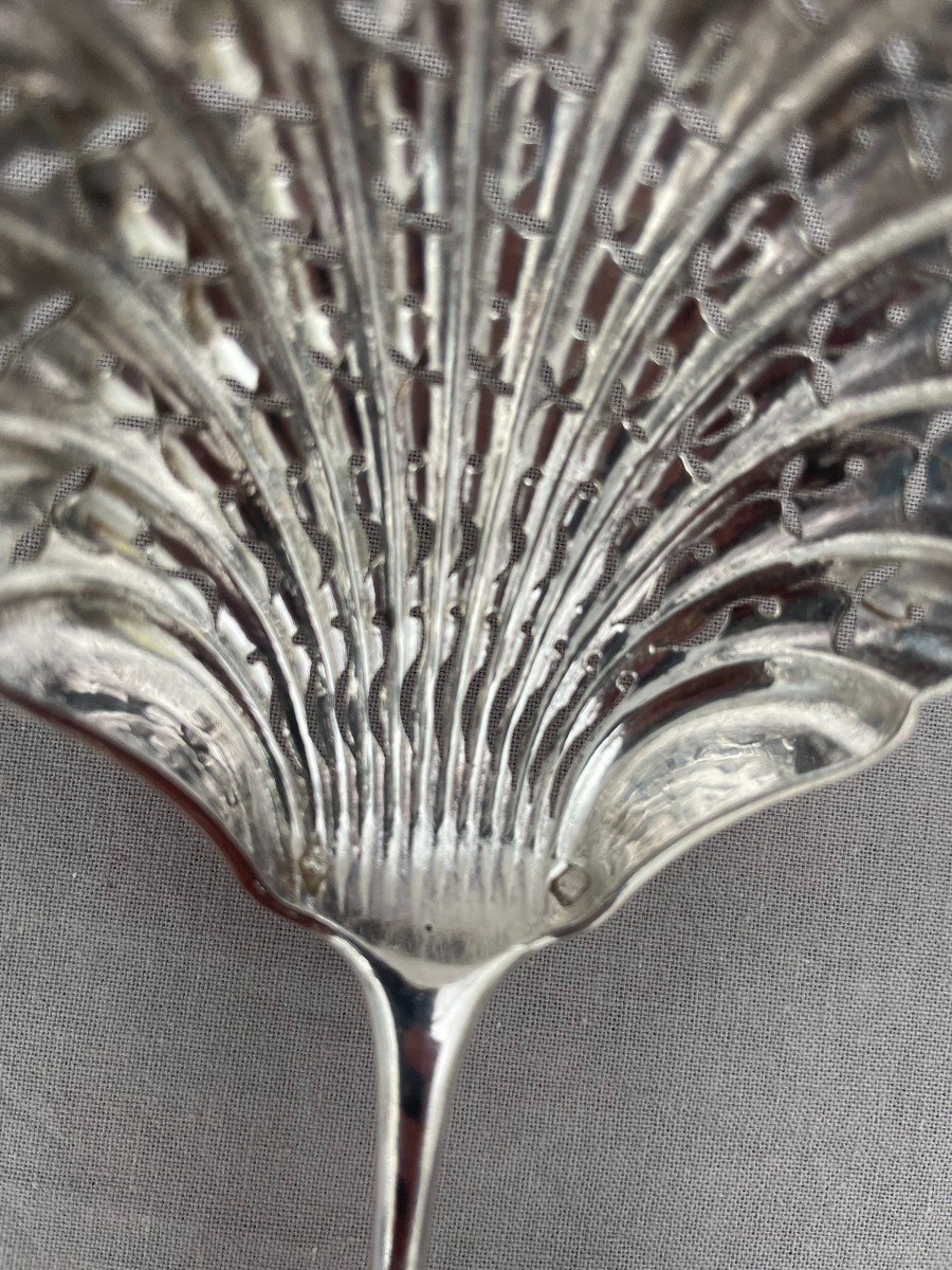 Paul Massat Mo Box Of Sprinkler Spoon & Sugar Tongs Solid Silver Minerva Encrypted Am-photo-4