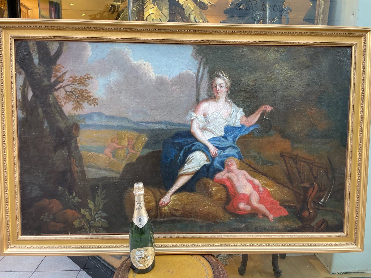 François Boucher (1703-1770), Follower Of The French School, Early 18th Century Cérès Oil 75 X 128cm-photo-3