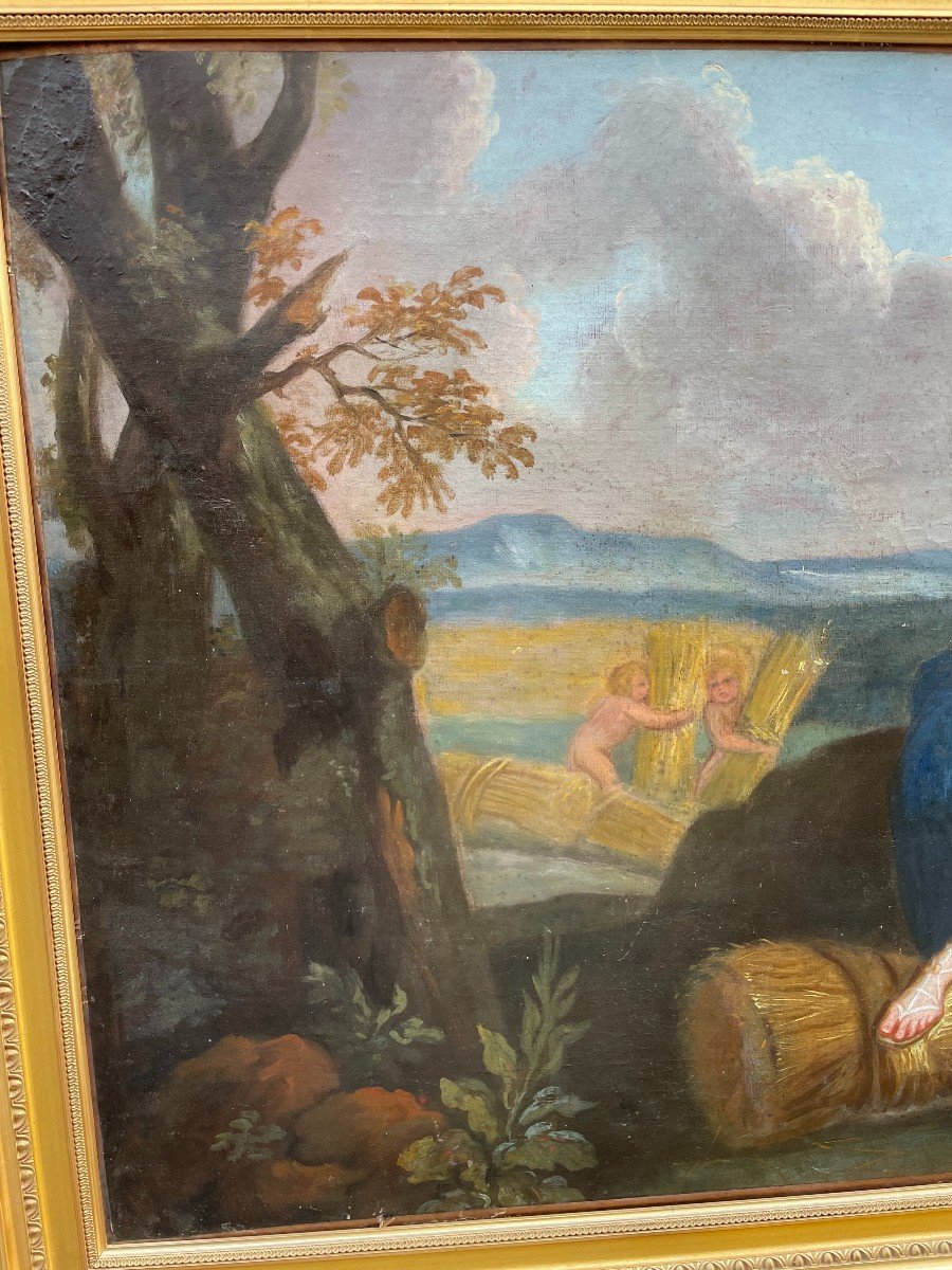 François Boucher (1703-1770), Follower Of The French School, Early 18th Century Cérès Oil 75 X 128cm-photo-4