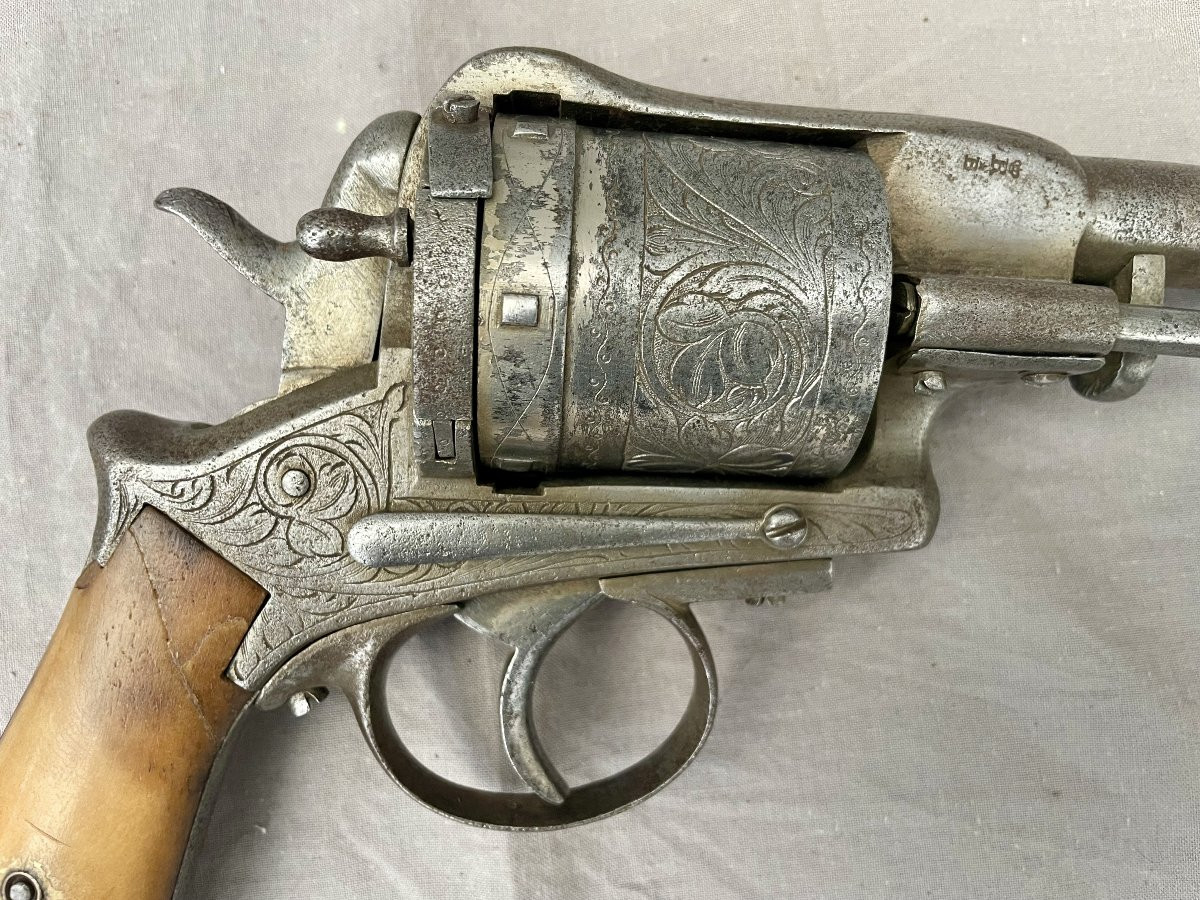 Gasser Montenegrin 6 Shots Revolver Mod 1870 Cal 11.3mm Category 19th Century Horn Stock -photo-3