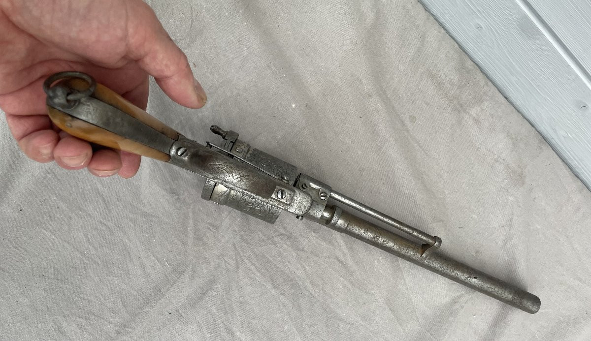Gasser Montenegrin 6 Shots Revolver Mod 1870 Cal 11.3mm Category 19th Century Horn Stock -photo-7