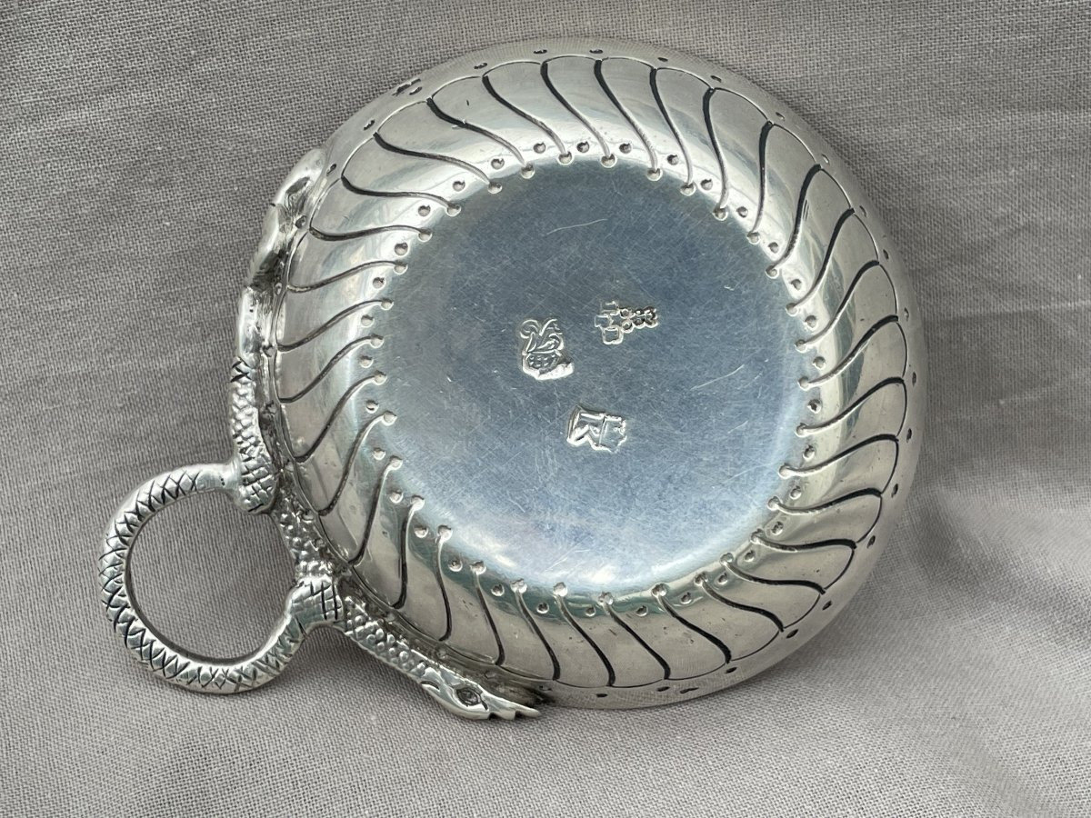 Julien Boulogne Petit Mo Received In Paris In 1765 Taste Vin Cup Tastevin Silver Louis XV 1773 -photo-2