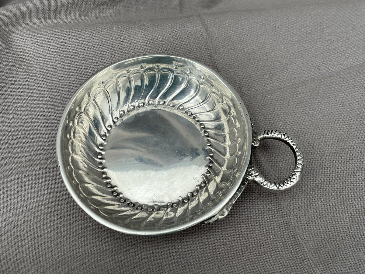 Julien Boulogne Petit Mo Received In Paris In 1765 Taste Vin Cup Tastevin Silver Louis XV 1773 -photo-1