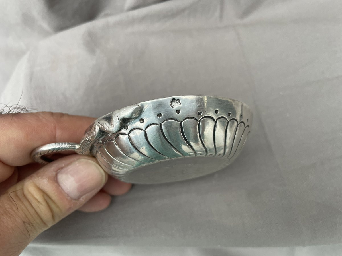 Julien Boulogne Petit Mo Received In Paris In 1765 Taste Vin Cup Tastevin Silver Louis XV 1773 -photo-4