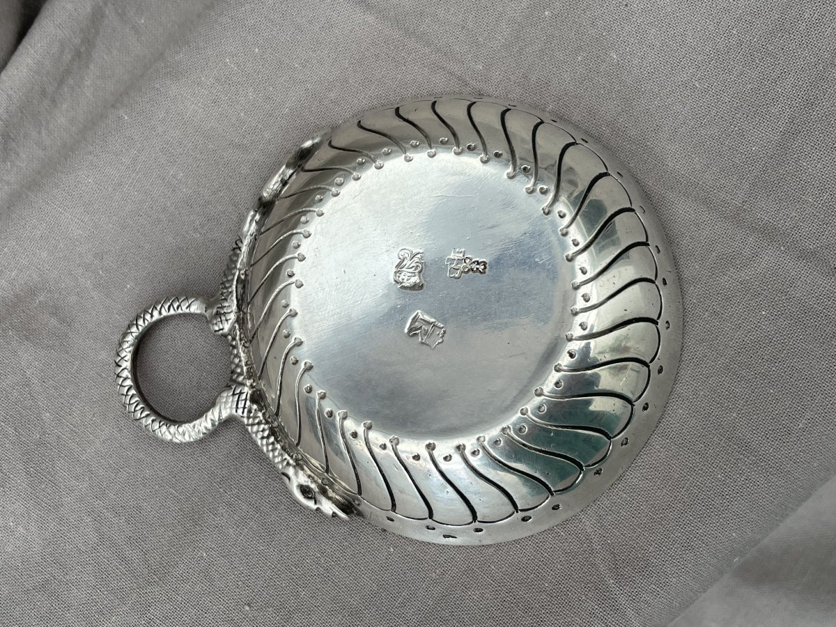 Julien Boulogne Petit Mo Received In Paris In 1765 Taste Vin Cup Tastevin Silver Louis XV 1773 -photo-7