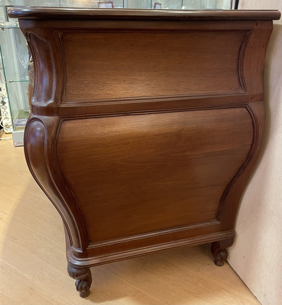 Commode Bordelaise de port tombeau en acajou massif à quatre tiroirs XVIIIème Bordeaux 18ème -photo-2