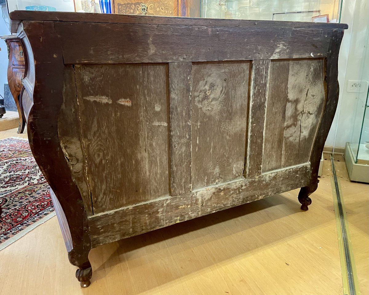 Commode Bordelaise de port tombeau en acajou massif à quatre tiroirs XVIIIème Bordeaux 18ème -photo-6