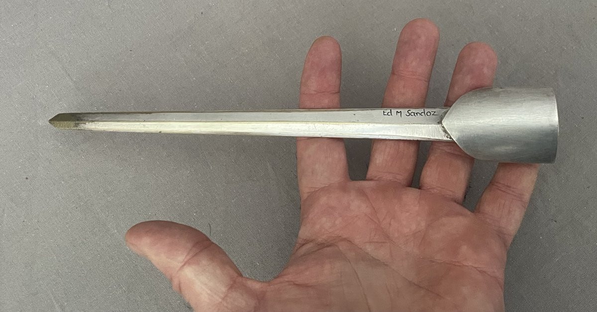 Edouard-marcel Sandoz (1881-1971) Silvered Bronze Letter Opener/paper Knife, Barbedienne, 22.5 Cm -photo-2