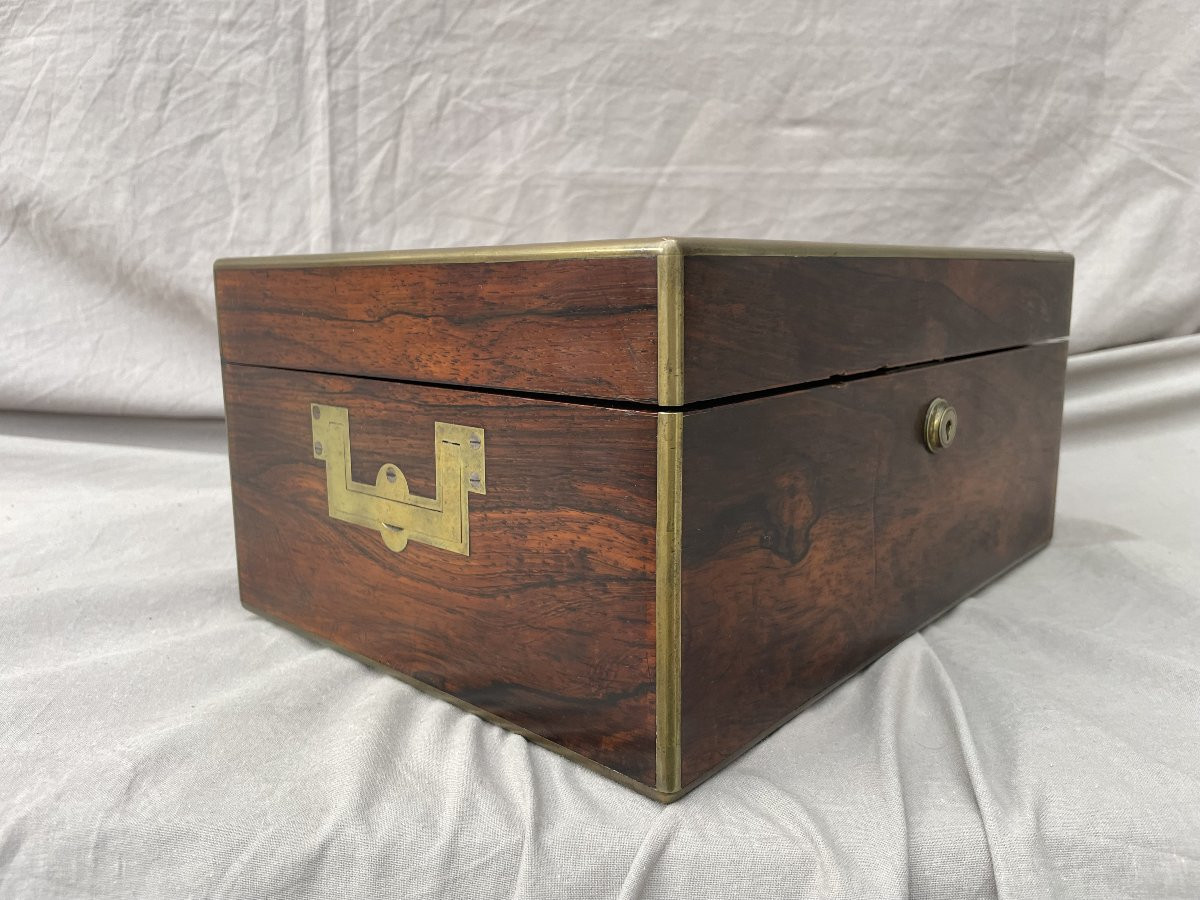 Coffret de toilette de voyage cristal & argent London D Edwards to Her Majesty 1840 19ème-photo-8