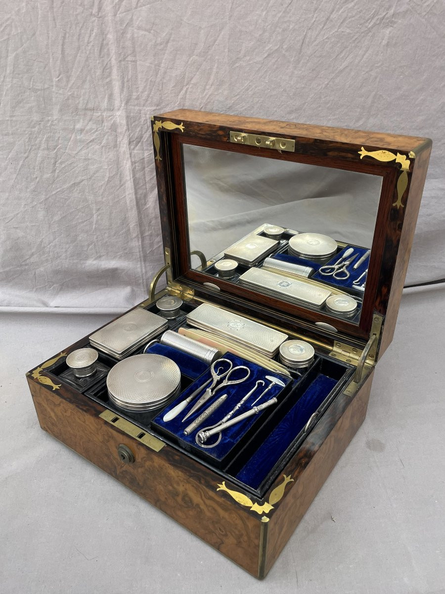 Halstaff & Hannaford London Vanity Case Men's Toilet Box Victorian Period 19th Century-photo-2