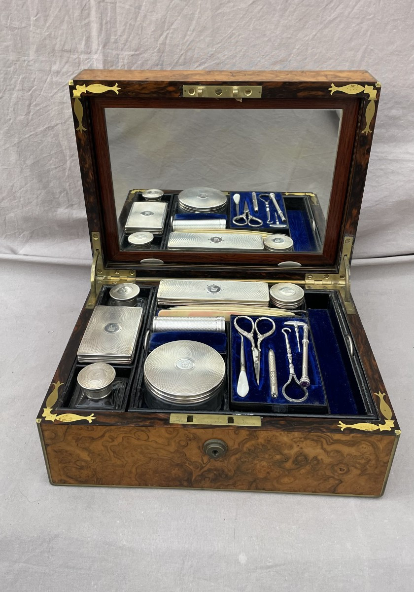 Halstaff & Hannaford London Vanity Case Men's Toilet Box Victorian Period 19th Century