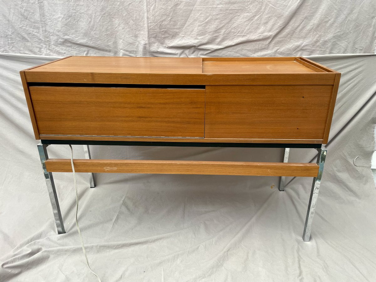 Grundig Germany Hi-fi Cabinet 70s Studio 600 Rtv Pair Of Speakers 2 X 30 W Turntable Tuner-photo-4