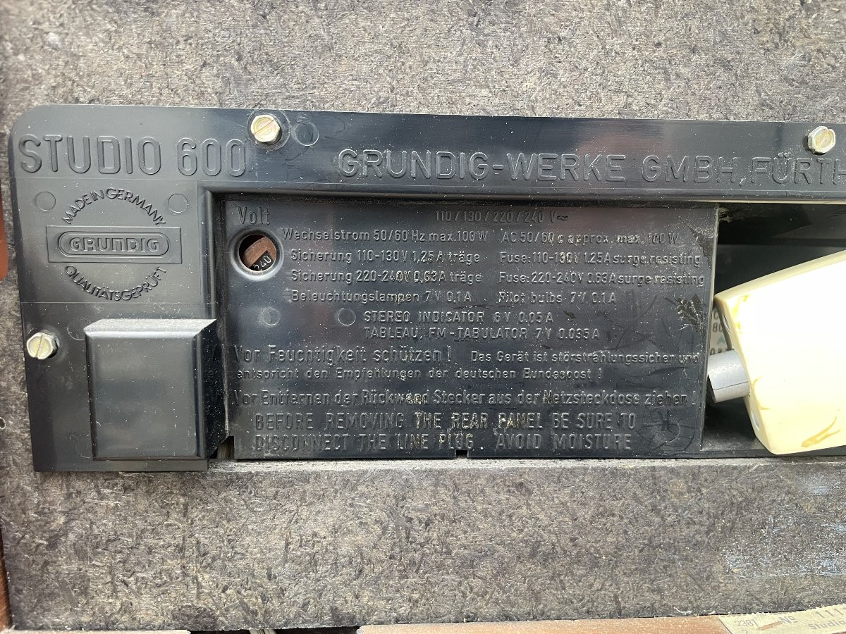 Grundig Germany Hi-fi Cabinet 70s Studio 600 Rtv Pair Of Speakers 2 X 30 W Turntable Tuner-photo-2