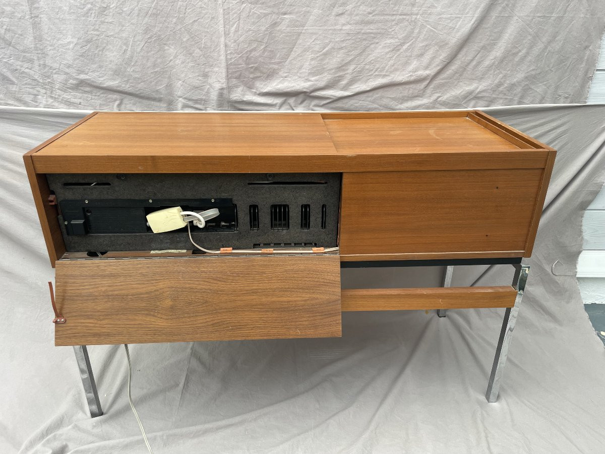 Grundig Germany Hi-fi Cabinet 70s Studio 600 Rtv Pair Of Speakers 2 X 30 W Turntable Tuner-photo-4