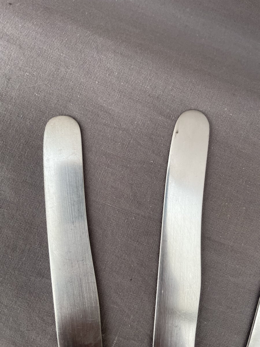 Carl Boianowski Set Of 6 Silver Knives 84 Russie Impériale Saint-pertersboug 1863 , 409gr-photo-7