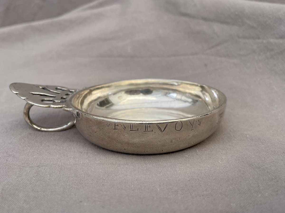 Pierre Violleau, Master Silversmith In Saintes, Silver Wine Taster, 18th Century, Circa 1760, Louis XV Style-photo-1